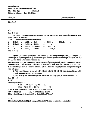 Đề thi olympic truyền thống 30 -04 môn thi  Hóa học khối  10 thời gian  180 phút năm học  2005  2006